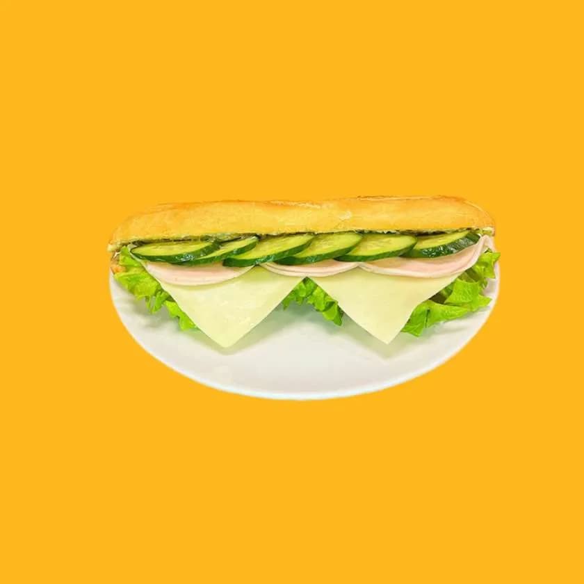 Bagietka z szynką i serem