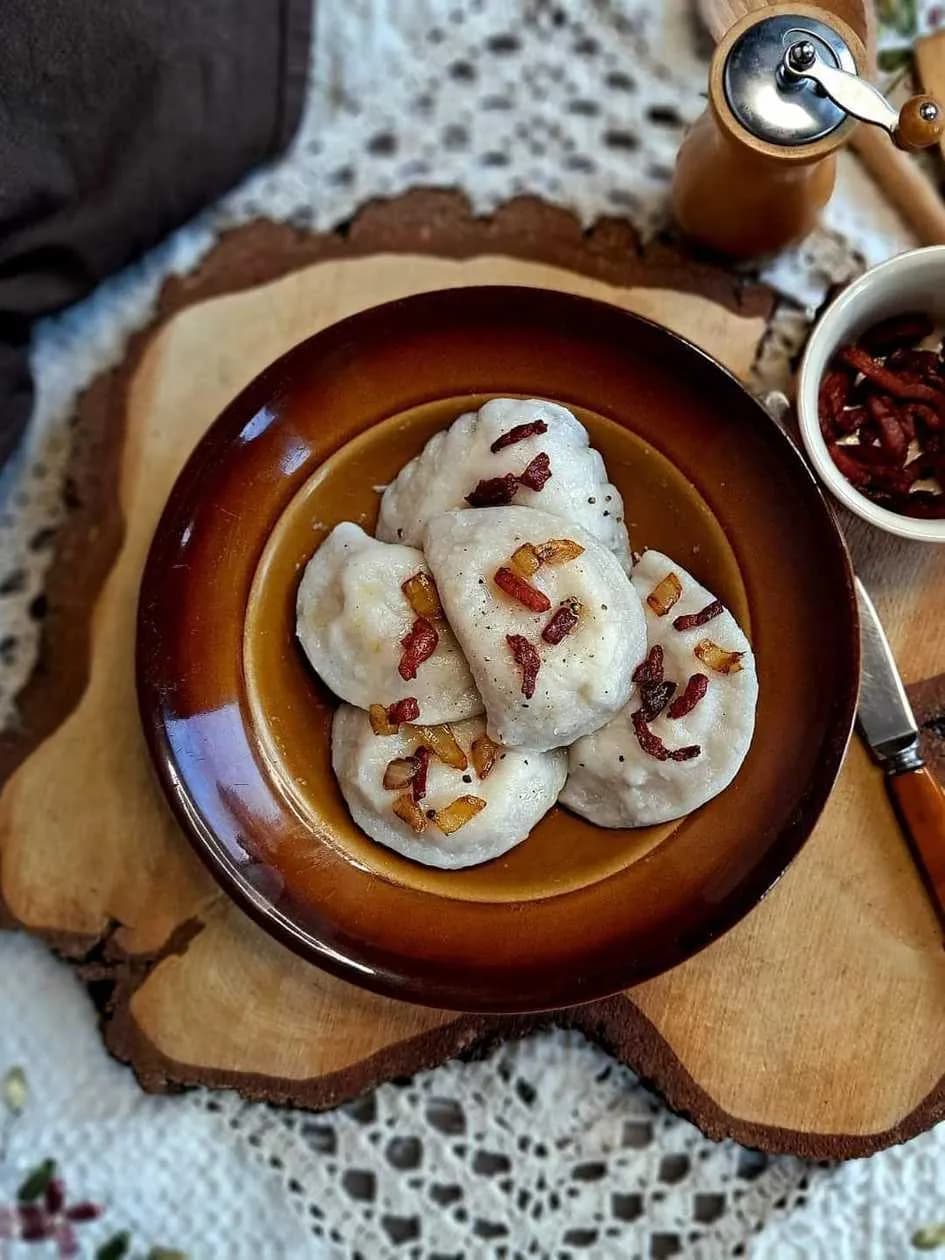 Pierogi with Cabbage and Mushrooms