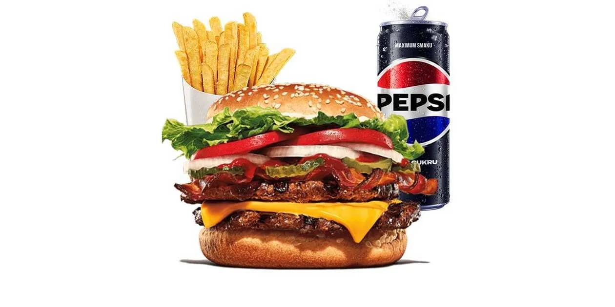 Double Bacon & Cheese Whopper Zestaw