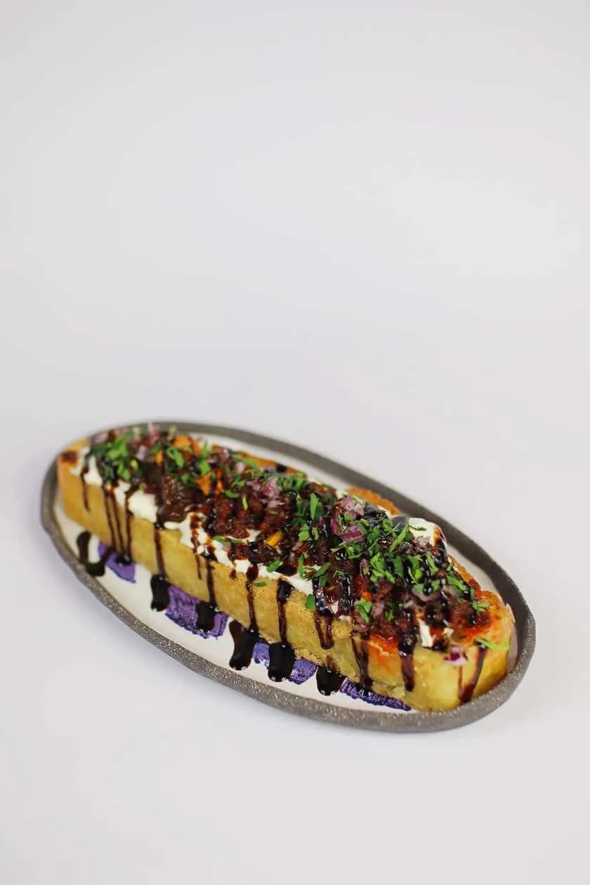 Focaccia with chorizo