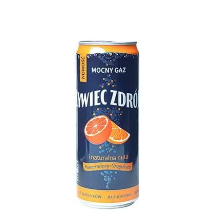 ŻYWIEC ZDRÓJ WODA GAZOWANA POMARAŃCZA-GREJPFRUT 330ml