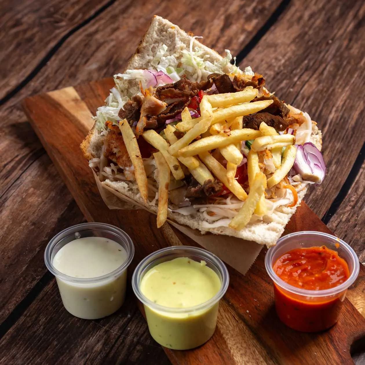 Doner Mięso, Frytki i Surówki - Duzy