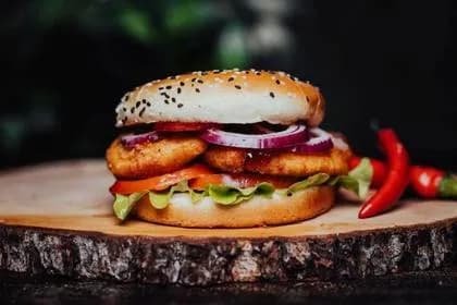 Chicken Burger with Sweet Chilli Sauce
