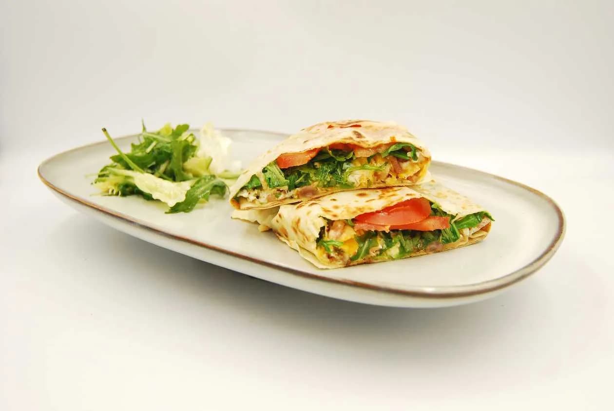 Scrambled Eggs & Bacon Pancake