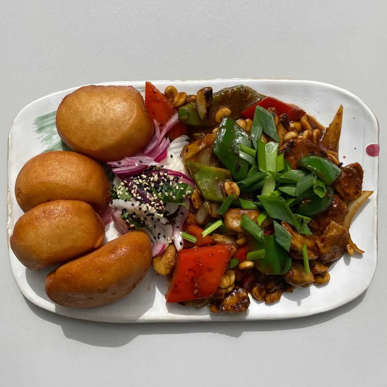 Kung Pao Cziken z pączusiami