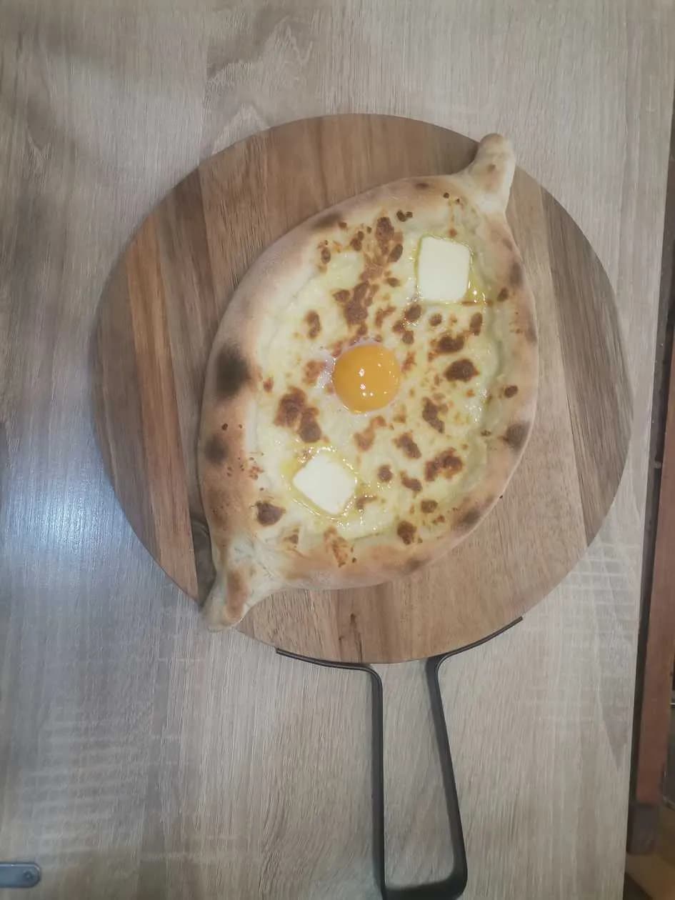 Adjaruli Khachapuri with Cheese and Egg
