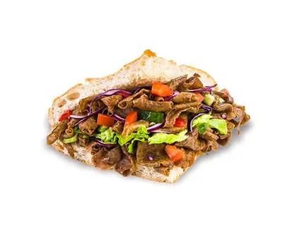 Kebap w bułce Mega - 200 g mięsa!