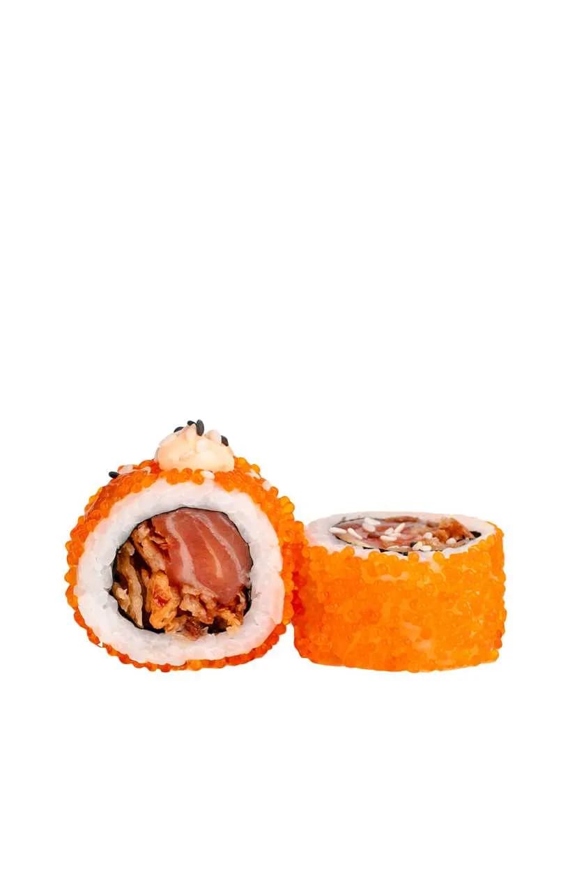 Chrupiąca rolka z łososiem