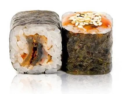 Hosomaki with Eel, Sesame, Unagi Sauce and Philadelphia Cheese