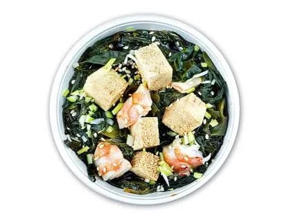 Misoshiru Soup with Shrimp and Wakame Algae