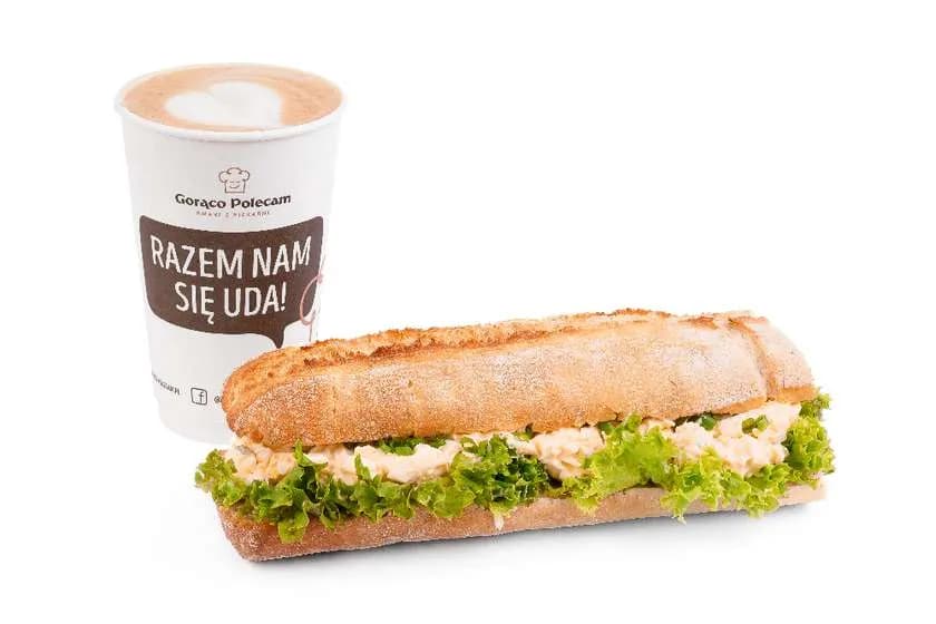 DELIVERY Bagietka z pastą jajeczną + kawa