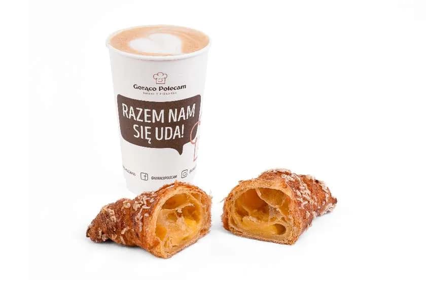 DELIVERY Croissant z cytrynowym kremem patissiere + kawa