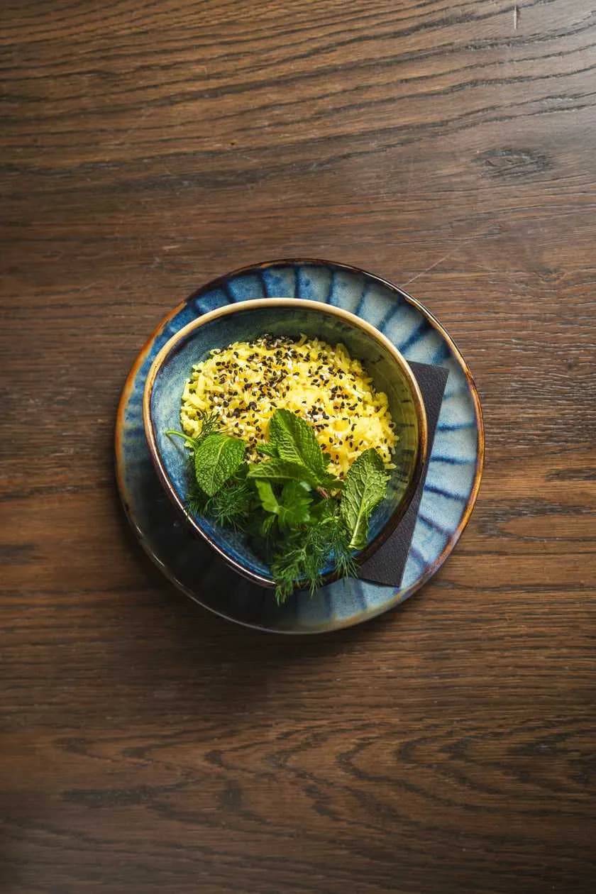 Basmati Rice, Turmeric, Coarse Ground Pepper, Lemon Grass, Black Cumin