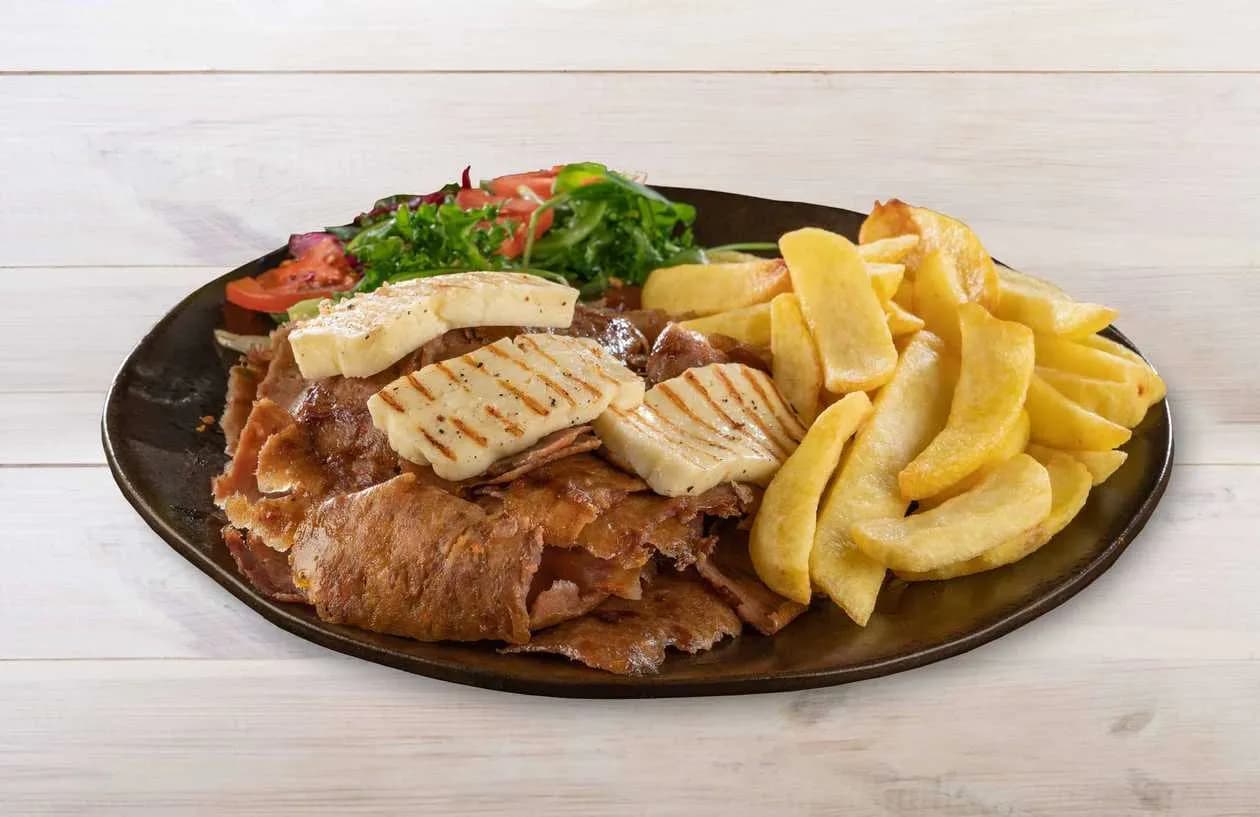 Kebab plate Halloumi