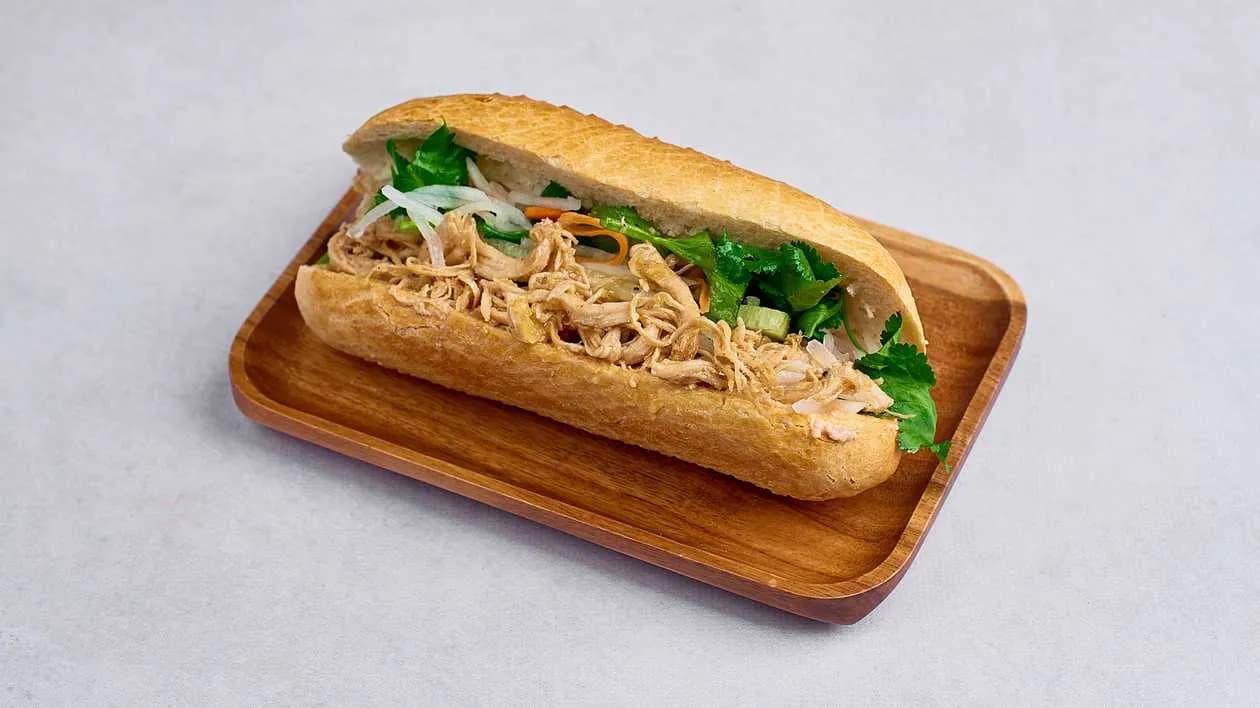 Banh Mi Sandwich with Pulled Chicken