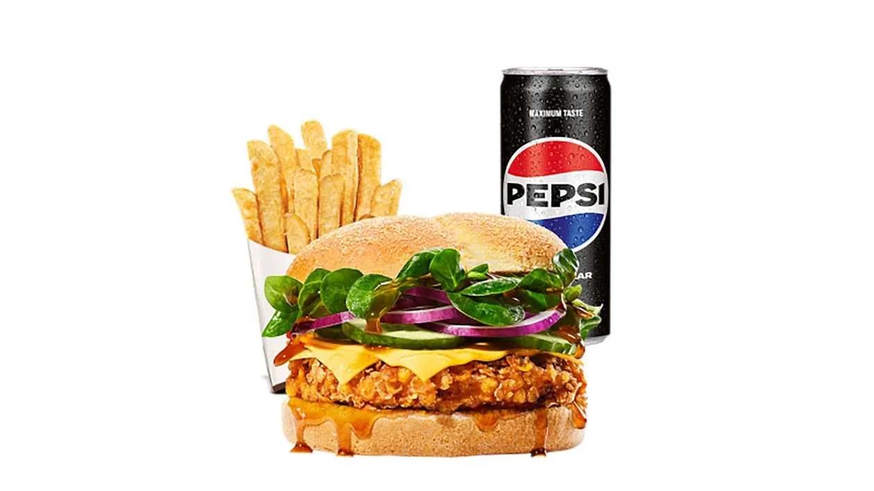TeriyaKing Chicken Burger Meal