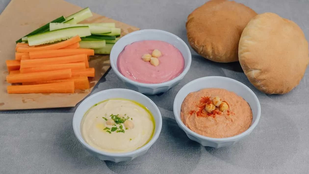 3 Flavors Hummus Jamil