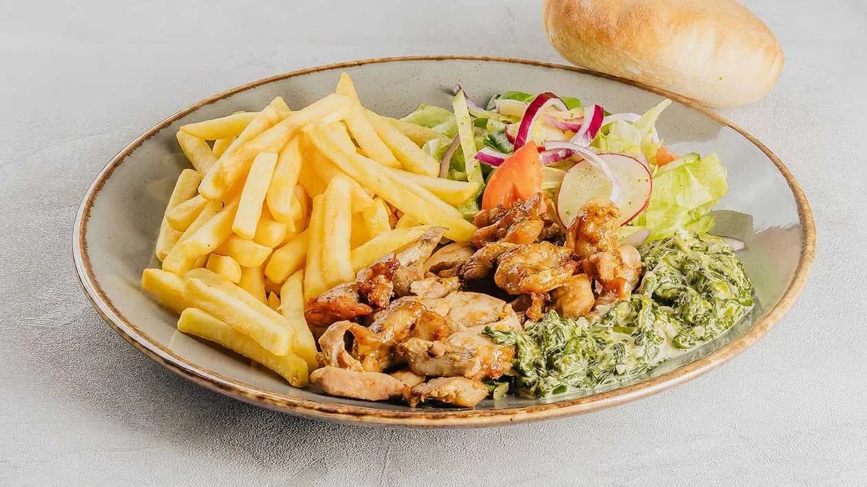 Shoarma® in Creamy Spinach Sauce