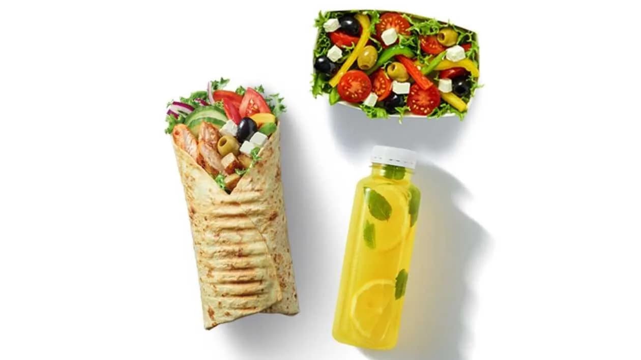 Wrap a Set: Main Dish + Side Dish + Lemonade