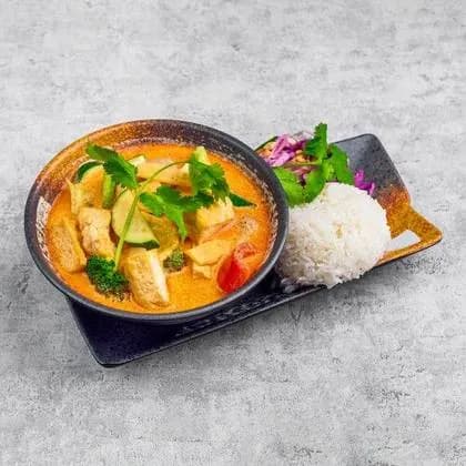 Soybean cutlet in curry sauce