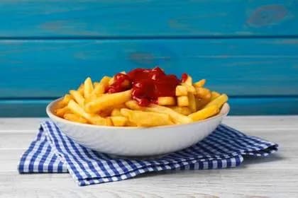 Bowl of Fries with Ketchup