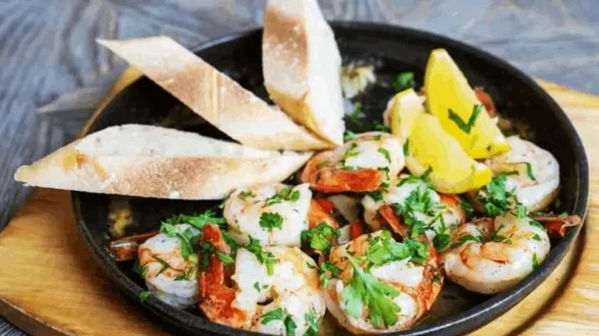 Krewetki Croque Madame