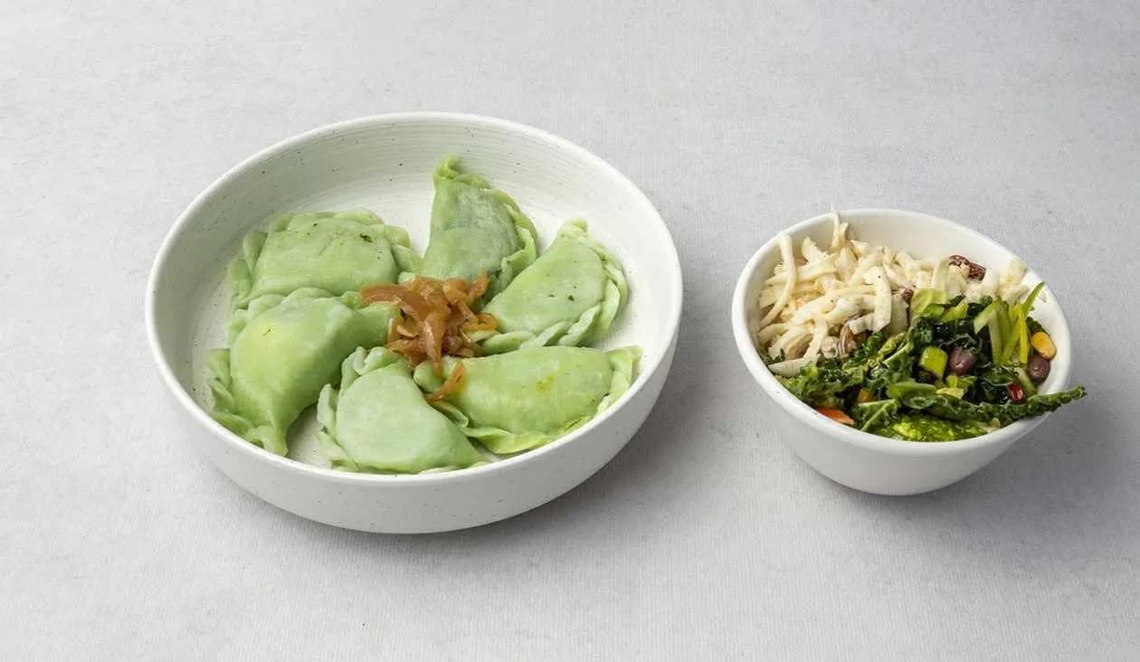 Dumplings with Spinach + SOUP