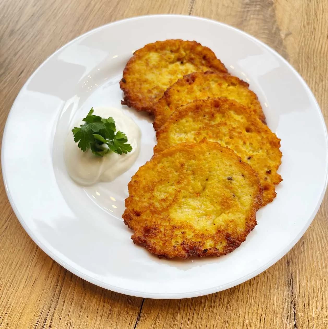 Potato Pancakes With Cream
