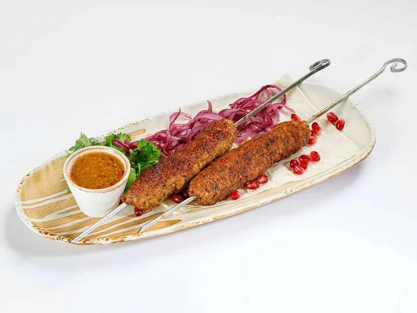 Lula kebab z krewetkami i wieprzowiną