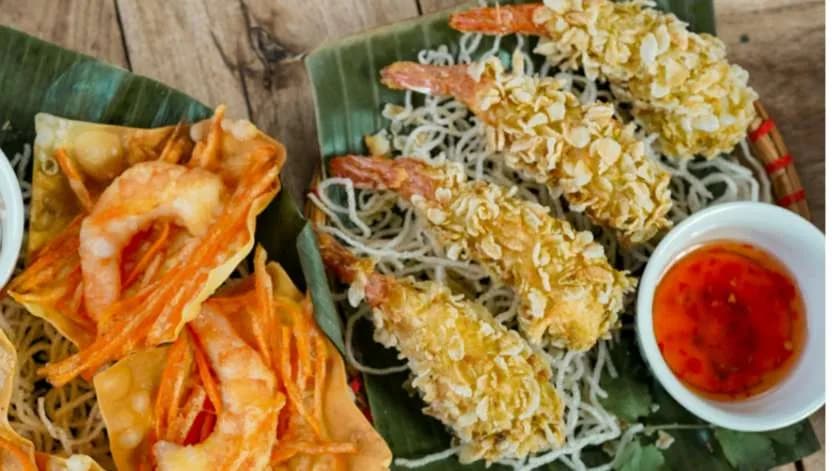 Krewetki 4 szt. - panierowane w młodym ryżu