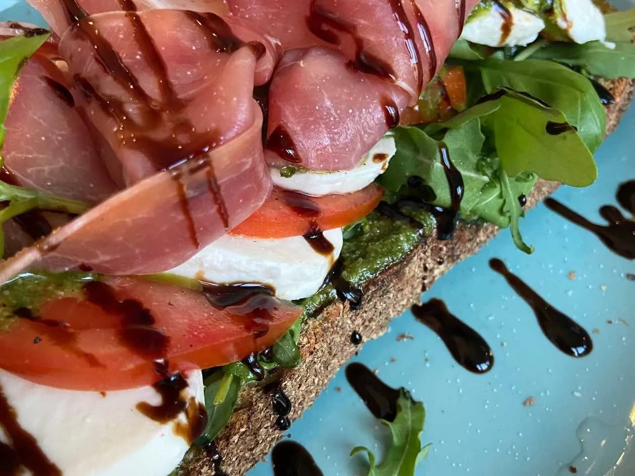 Mariano Italiano toast with parma ham