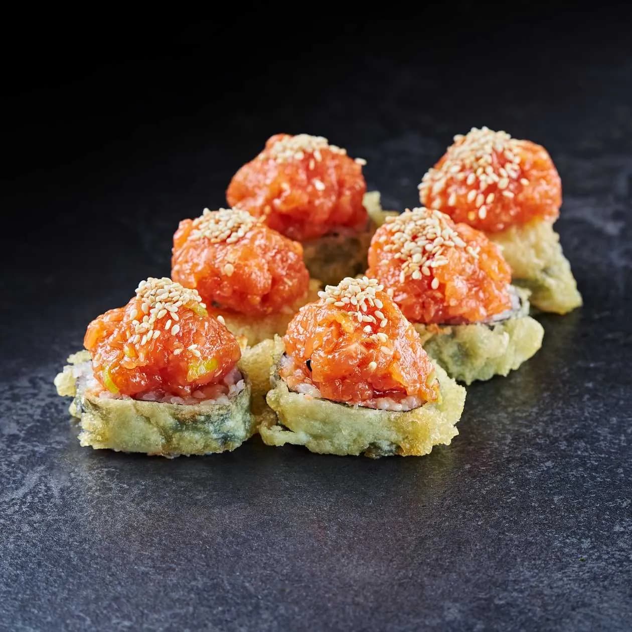 Salmon Tartare in Tempura