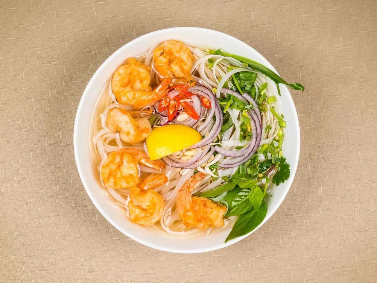 Pho Soup with Shrimps