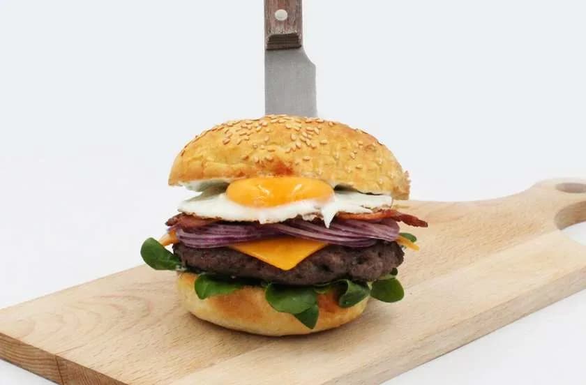 Burger with Egg and Bacon