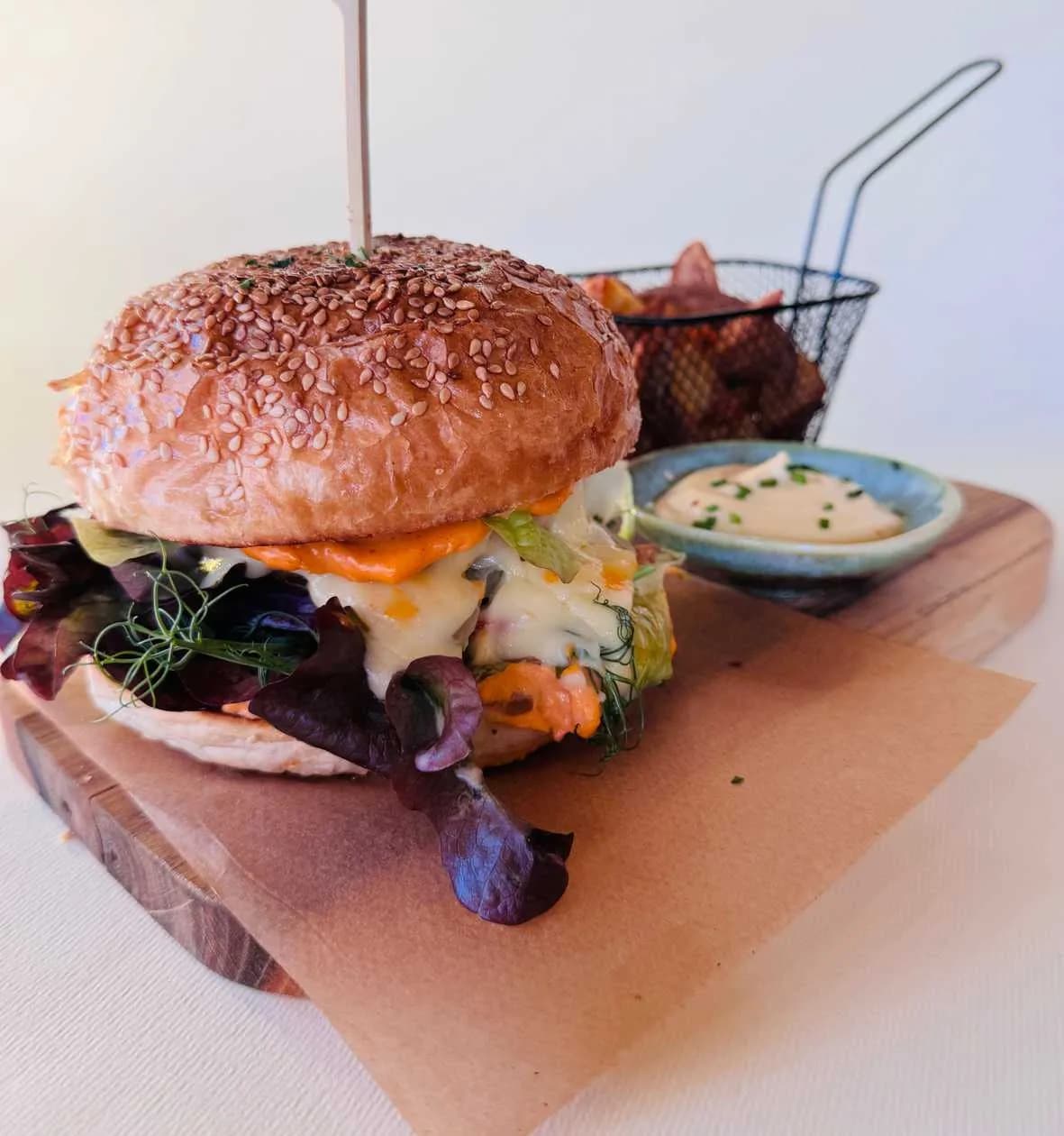 chicken cheeseburger