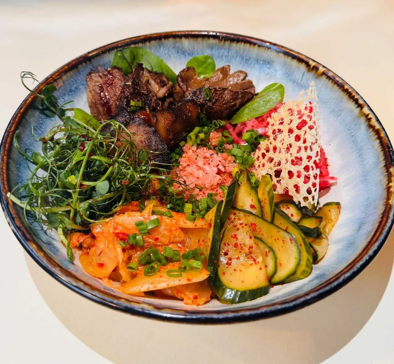Confit oyster mushroom bowl