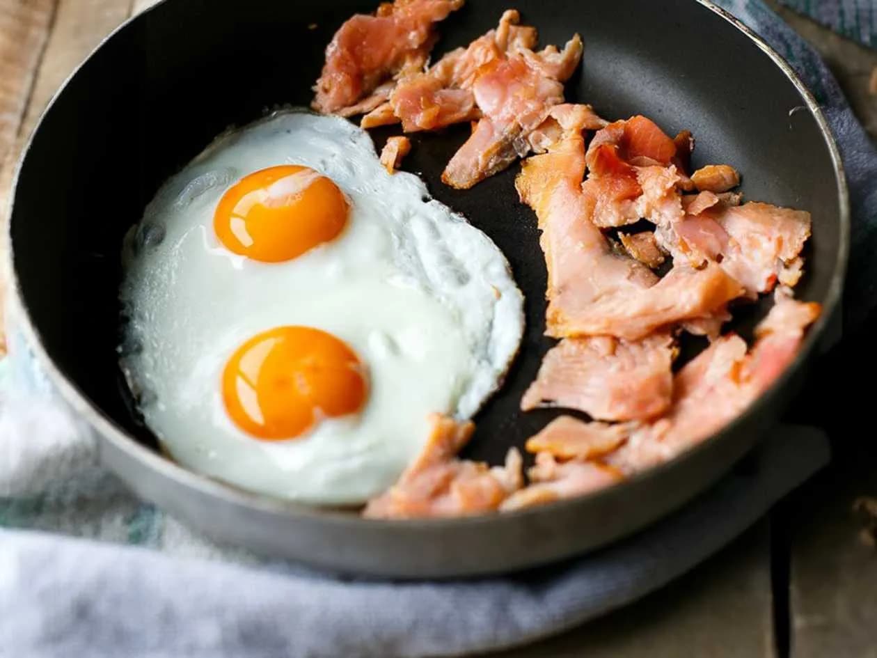 Fried Egg with Salmon
