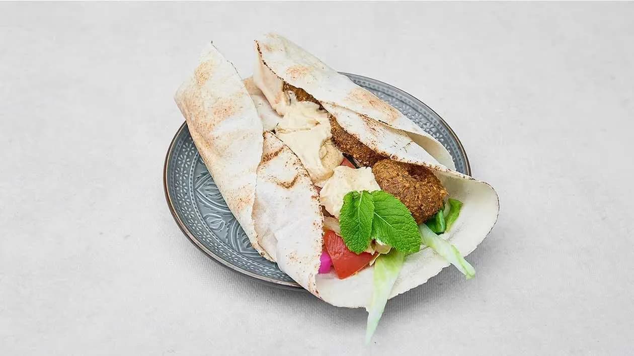 Falafel with Eggplant Paste