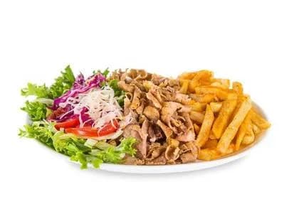 Kebab in plate with Chicken