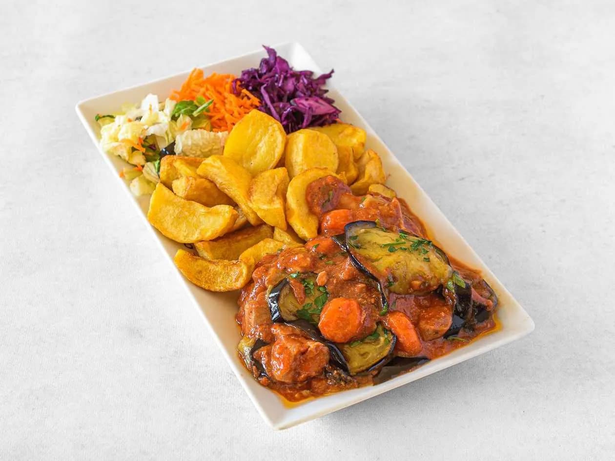 Veal with Eggplant in Tomato Sauce