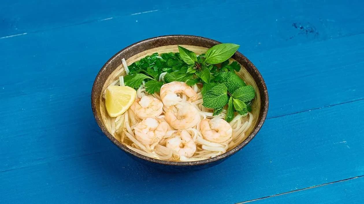 Pho z krewetkami