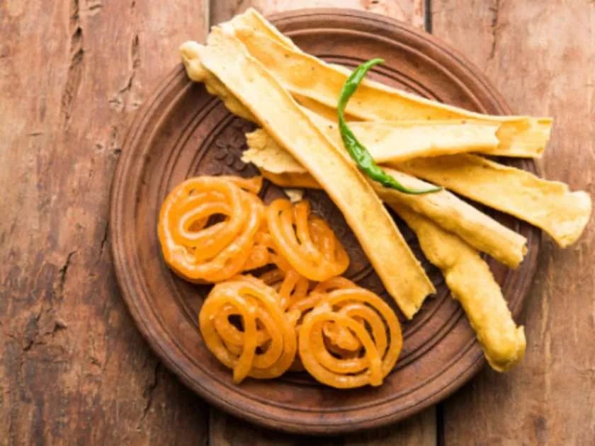 fafda + jalebi