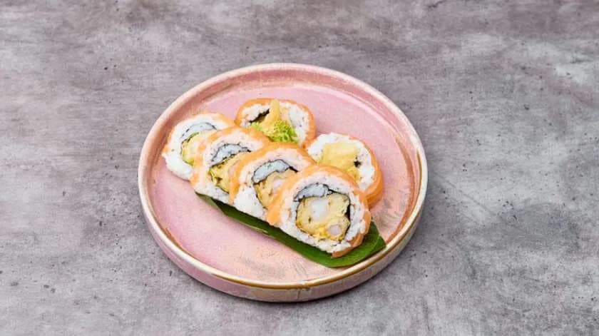 Uramaki Krewetka owinięta łososiem