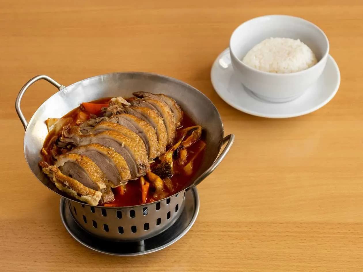Chinese Style Duck on a Hot Plate