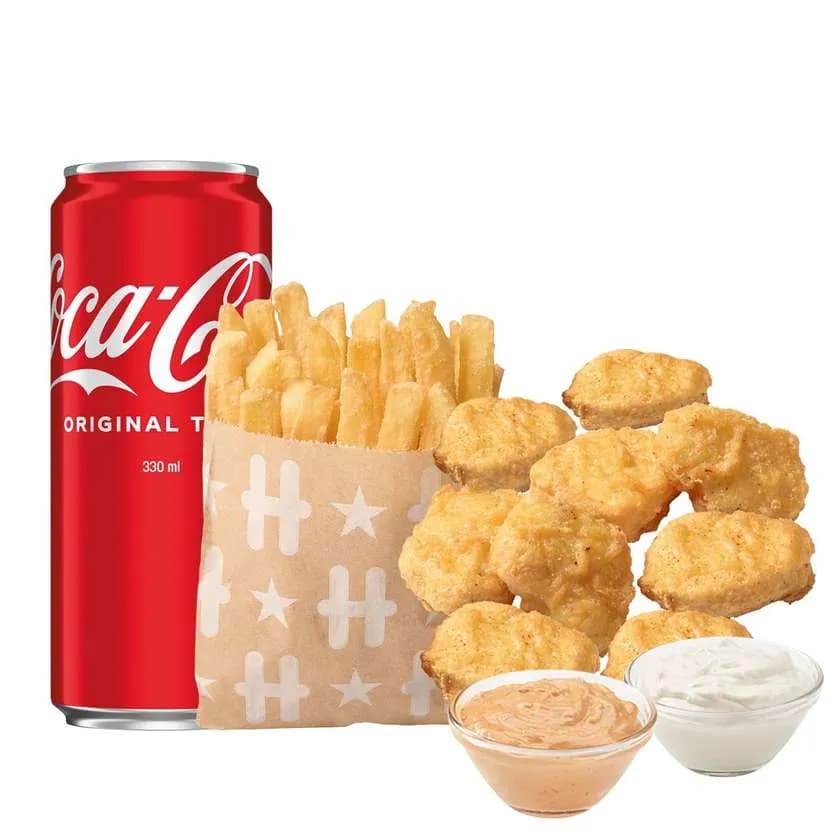 Duży zestaw Nuggetsy z kurczaka 9 szt. + 2 majonezy