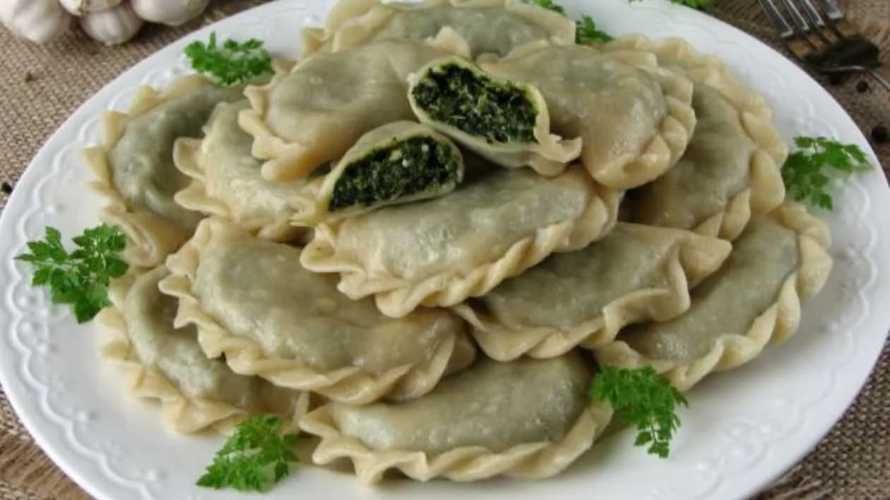 Pierogi with Spinach and Feta Cheese