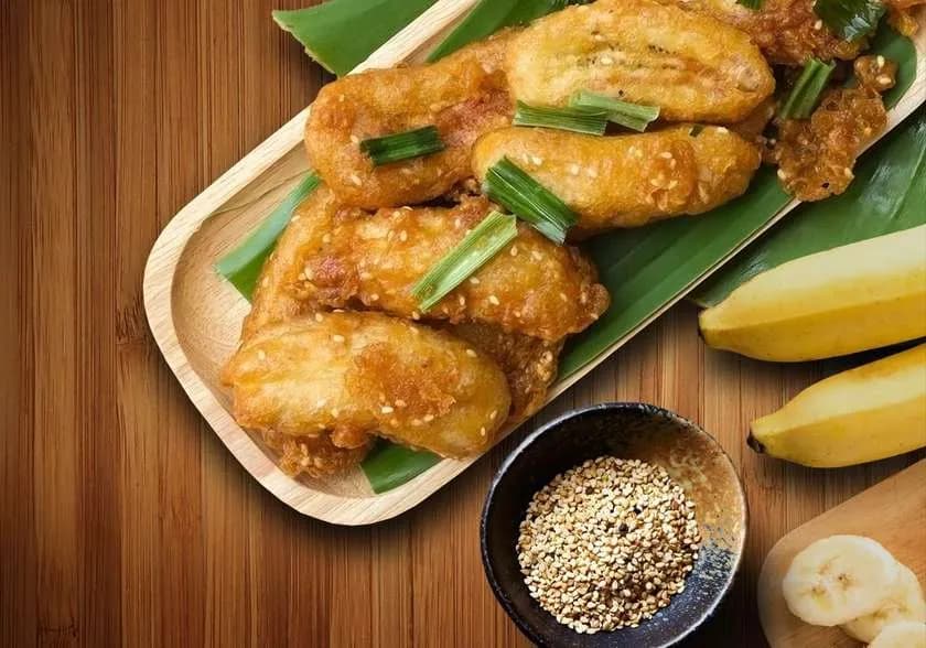 Wrapped Banana in Dough