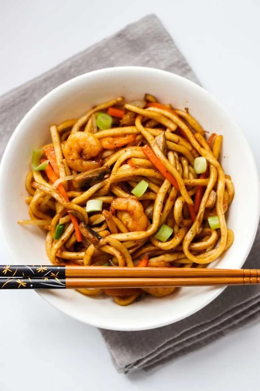 Prawn Noodles Yaki Udon