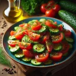 Sałatka z pomidorów i ogórków