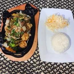 Krewetki Duże na gorącym półmisku